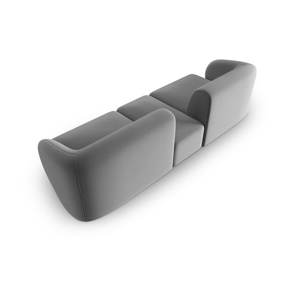 Сив кадифен диван 246 cm Paolo – Milo Casa-image-3