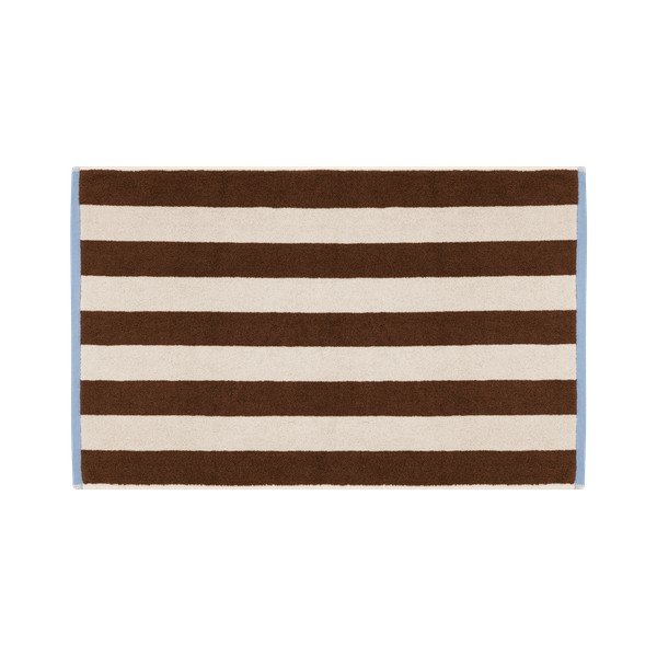 Кафяв/кремав текстилен килим за баня 50x80 cm Gobo – noo.ma