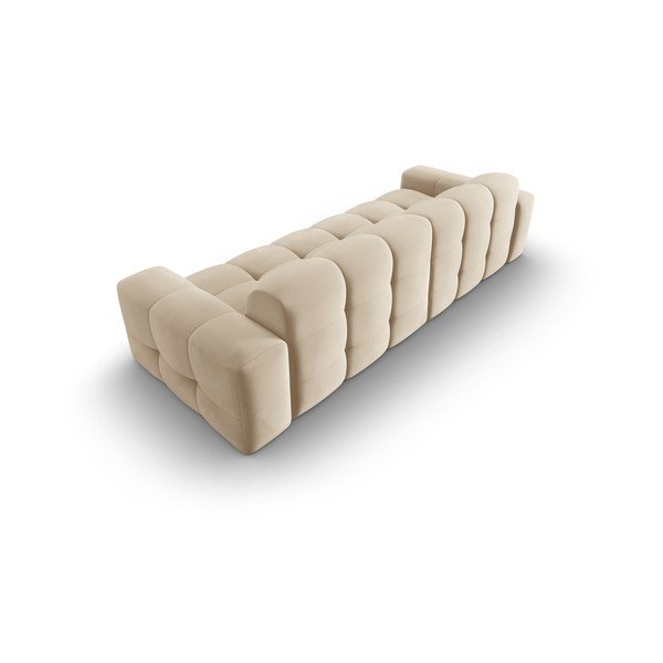 Бежов кадифен диван 255 cm Kendal - Micadoni Home-image-4