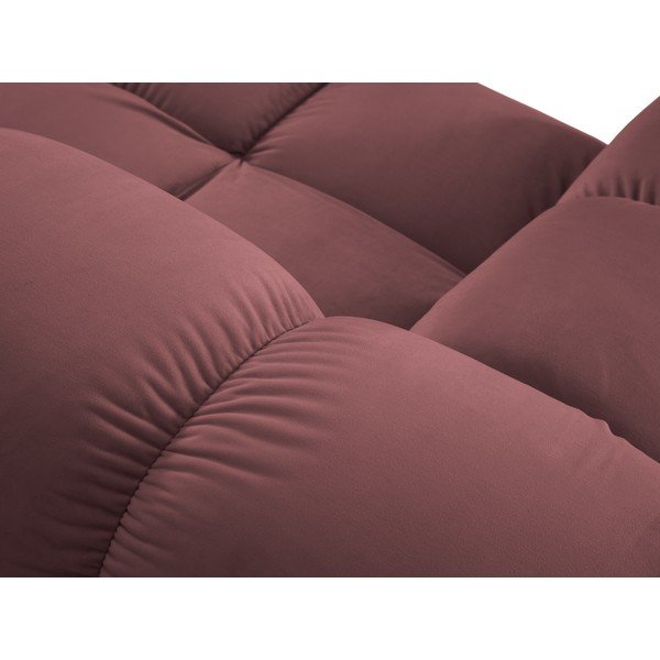 Розов ъглов диван от кадифе Bellis - Micadoni Home-image-1