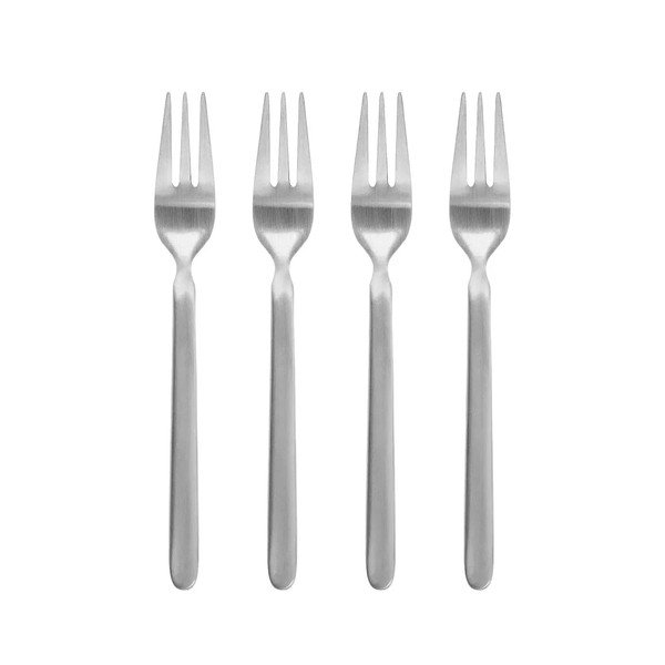 Десертни вилици в комплект 4 бр. от неръждаема стомана в матово сребрист цвят за 4 души Stella – Blomus