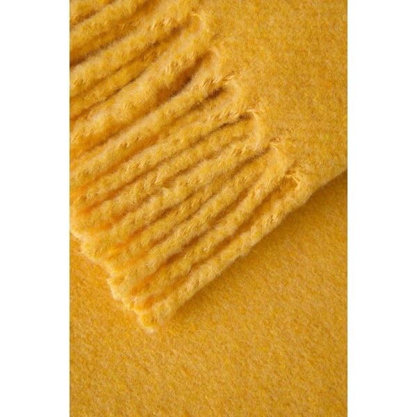 Жълто одеяло със съдържание на памук Basics, 140 x 180 cm Plain - Euromant-image-2