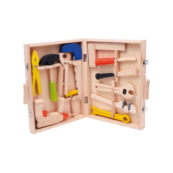 Детски дървен комплект инструменти в куфарче за играчки - Legler