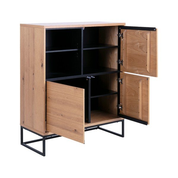 Черен висок скрин 102.2x124.7 cm Dalarna - Interstil-image-4