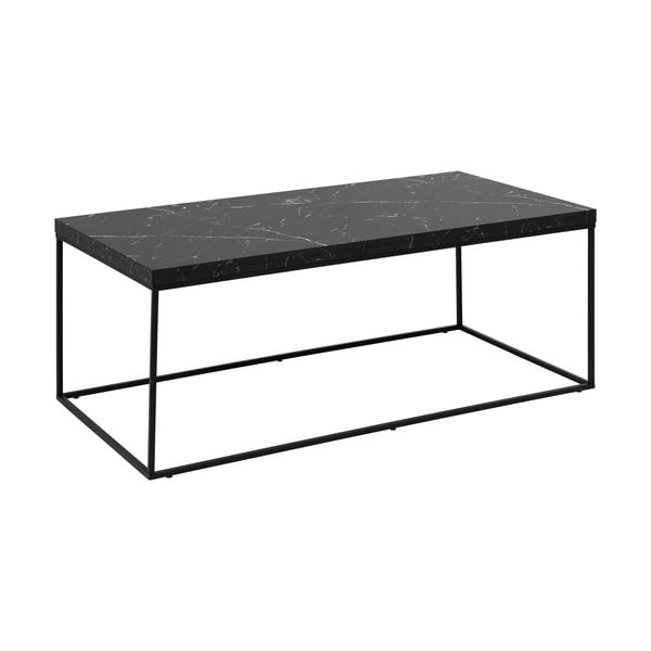 Черна масичка за кафе с плот от имитация на мрамор 55x110 cm Barossa – Actona-image-4