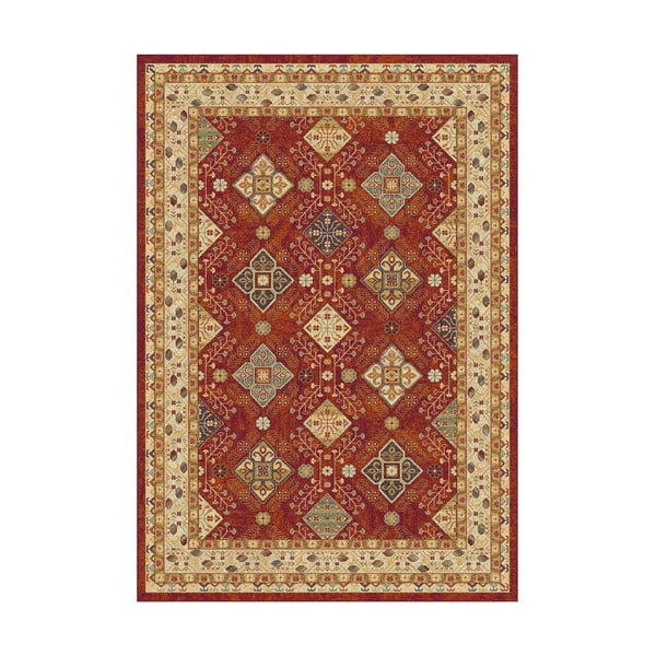 Бежов и червен килим Nova Орнаменти, 67 x 200 cm - Universal
