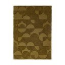 Тъмнозелен ръчно изработен вълнен килим 160x230 cm Gigi – Flair Rugs