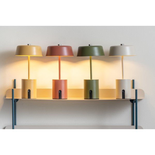 Метална LED настолна лампа в цвят жълта охра (височина 22,5 cm) Elemental LED – Leitmotiv-image-2