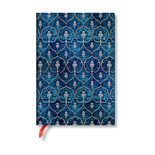 Синя тетрадка с твърди корици с подвързия , 144 страници Blue Velvet - Paperblanks