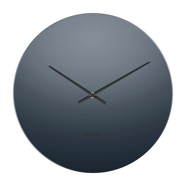 Černé nástěnné hodiny Karlsson Mirage, ⌀ 40 cm