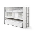 Бяло детско легло 90x200 cm двуетажно/разтегателно с място за съхранение с включена подматрачна рамка Bonny – Vipack