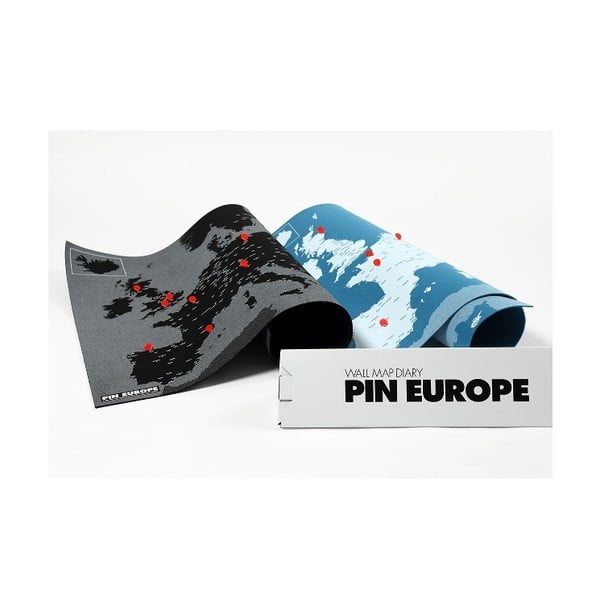 Черна стенна карта на Европа Pin World, 100 x 80 cm Pin Europe - Palomar-image-2