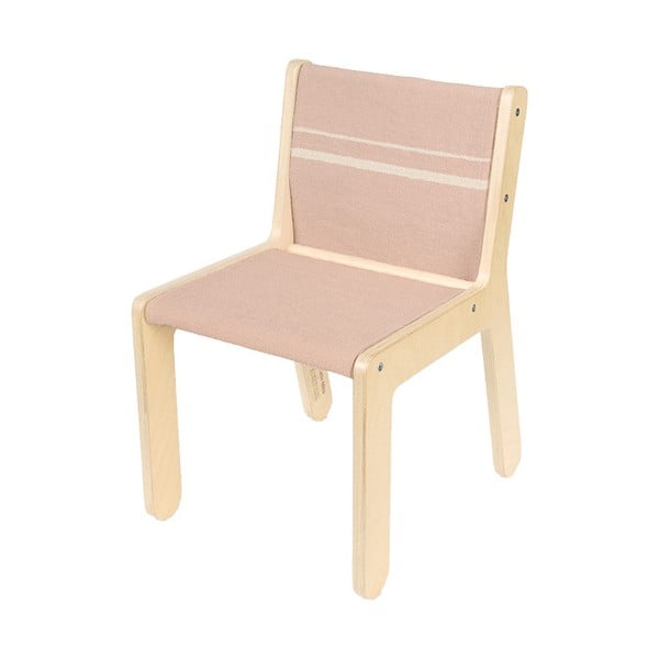 Детски стол в светлорозов и естествен цвят Vintage Nude – Lorena Canals