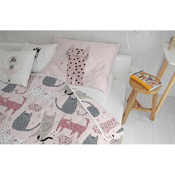 Олекотени одеяло и калъфка за възглавница в комплект от памучен сатен 140x200 cm – Butter Kings-image-1