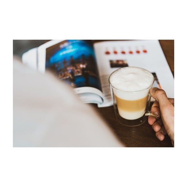 Стъклени чаши в комплект 2 бр. за капучино/с двойни дъна 350 ml – Vialli Design-image-2