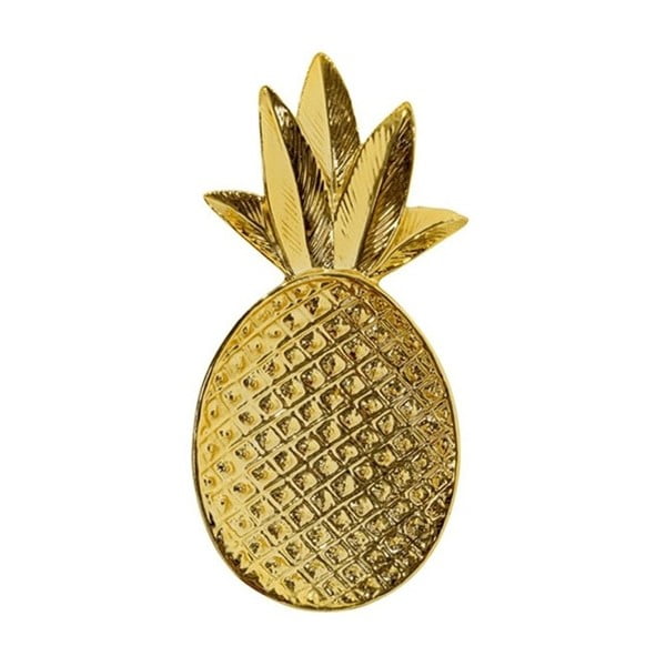 Декоративен керамичен поднос в златист цвят Pineapple - Bloomingville