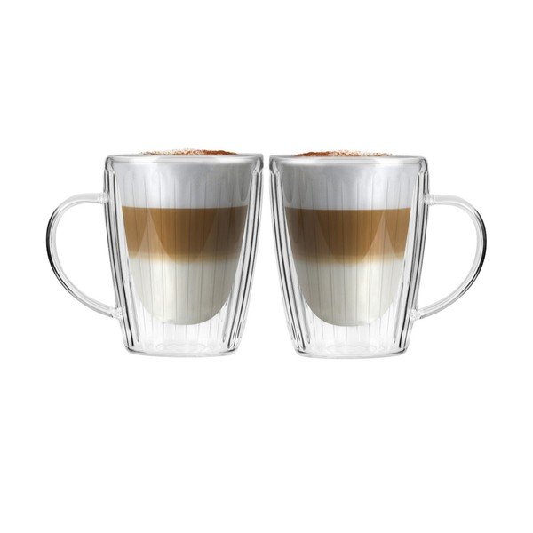 Стъклени чаши в комплект 2 бр. за капучино 250 ml Livio Duo – Vialli Design