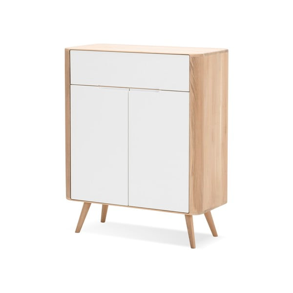 Дъбов скрин One, 90 x 42 x 110 cm Ena - Gazzda-image-2