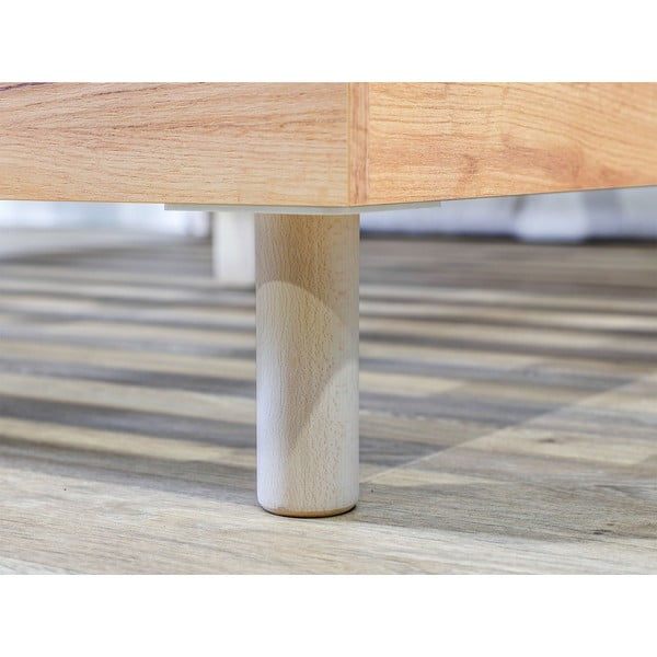 Бежово/естествено двойно легло с решетка 160x200 cm Charlie - Bobochic Paris-image-3