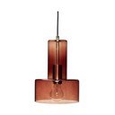 Кафяво затъмняващо се висящо осветително тяло със стъклен абажур ø 20 cm Ripple – Hübsch