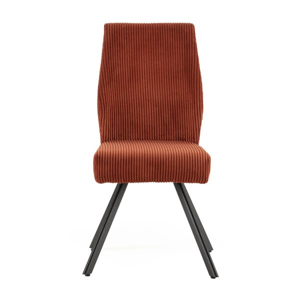 Оранжеви велурени трапезни столове в комплект 2 бр. Anibal – Marckeric-image-2