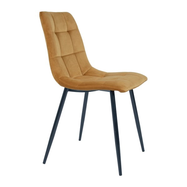 Жълти тапицирани трапезни столове в комплект 2 бр. Middelfart – House Nordic-image-3