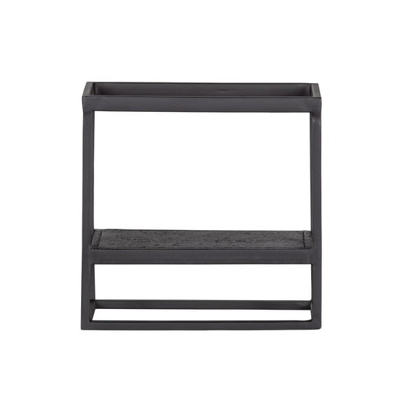 Черна метална стойка за стена 40x40 cm Febe - WOOOD