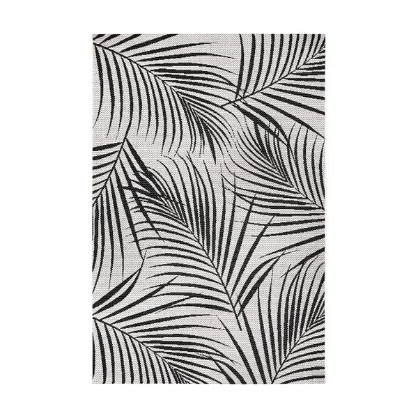Черен и сив килим за открито Flora, 120 x 170 cm - Ragami