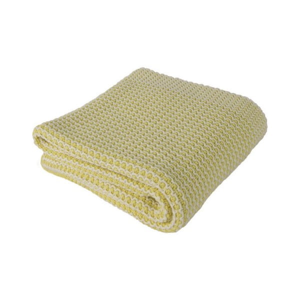Детско пухкаво жълто памучно одеяло, 90 x 90 cm - Homemania Decor