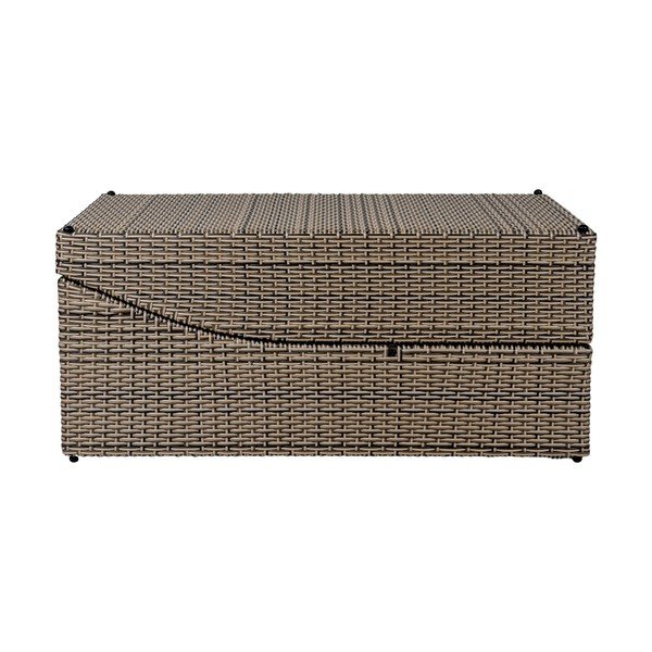 Сив сгъваем градински шезлонг от изкуствен ратан Split – House Nordic-image-4