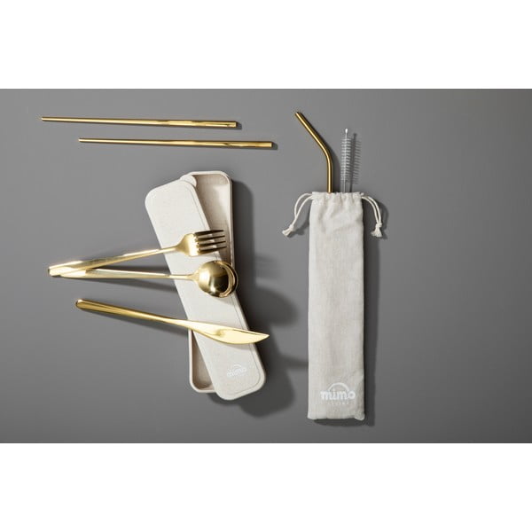 Прибори за хранене 6 бр. от неръждаема стомана в златисто Mimo – Premier Housewares-image-1