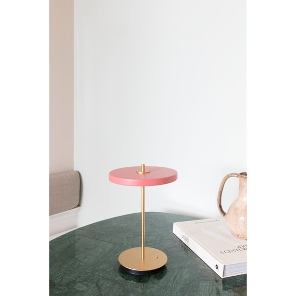 Розова LED затъмняваща се настолна лампа с метален абажур (височина 31 cm) Asteria Move – UMAGE-image-4