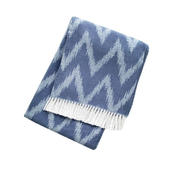 Синя плетка със съдържание на памук , 140 x 180 cm Mallorca - Euromant
