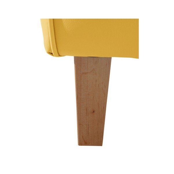 Žluté křeslo ušák z imitace kůže Max Winzer Lorris Corn-image-3