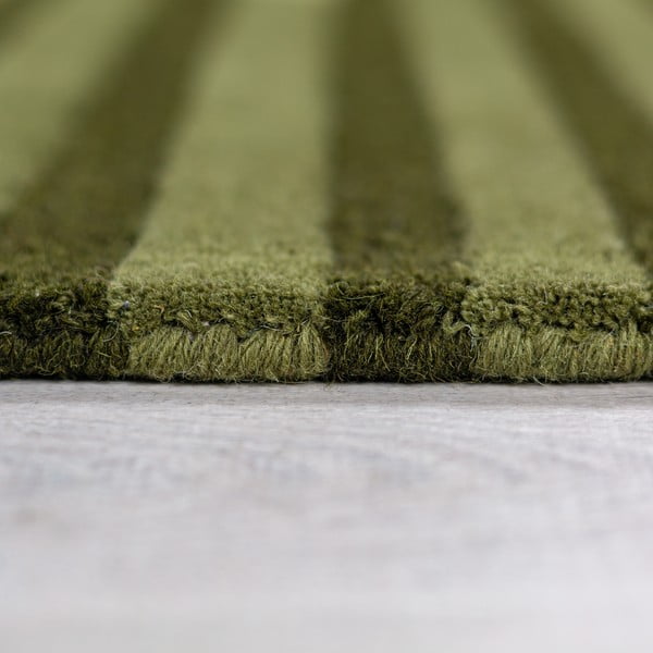 Зелен ръчно изработен вълнен килим 120x180 cm Conway Retro – Flair Rugs-image-4