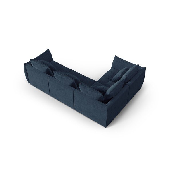 Тъмносин ъглов диван (ляв ъгъл/L форма) Bloom – Micadoni Home-image-3