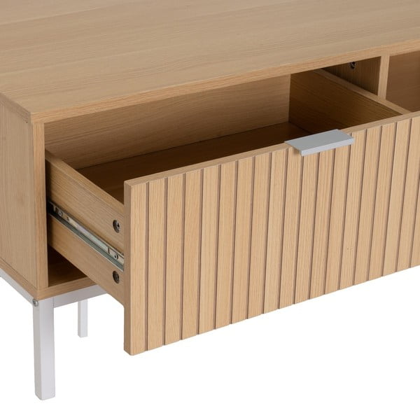 Масичка за кафе от декор от дъб  в естествен цвят 50x110 cm Mid-Lines – Casa Selección-image-3