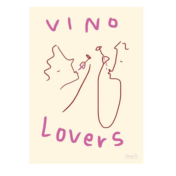 Постер 50x70 cm Vino Lovers – Ruby Hughes – The Poster Club