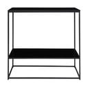 Черна конзолна маса с черен плот 80x36 cm Vita - House Nordic