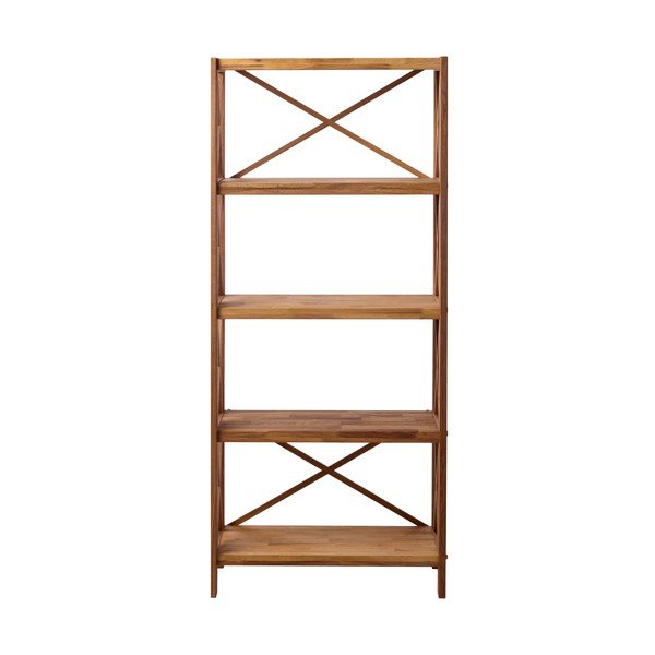 Стелаж от масивен дъб в естествен цвят 70x161 cm X-Shelf – Unique Furniture