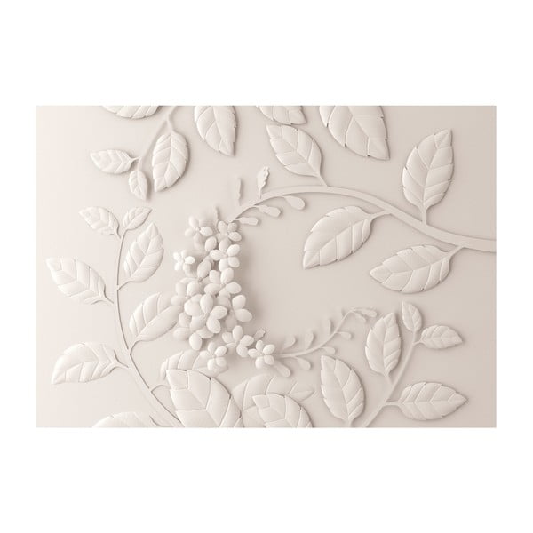 Широкоформатен тапет Cream , 400 x 280 cm Paper Flowers - Artgeist
