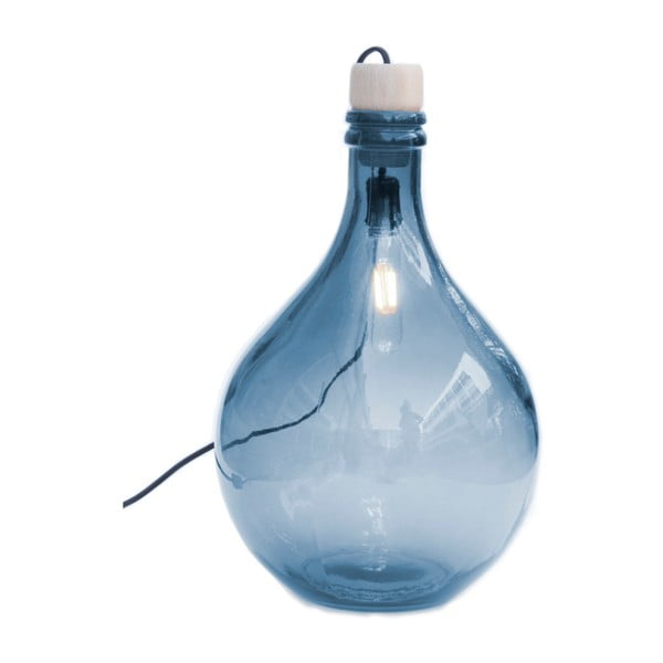 Синя настолна лампа от рециклирано стъкло - Surdic