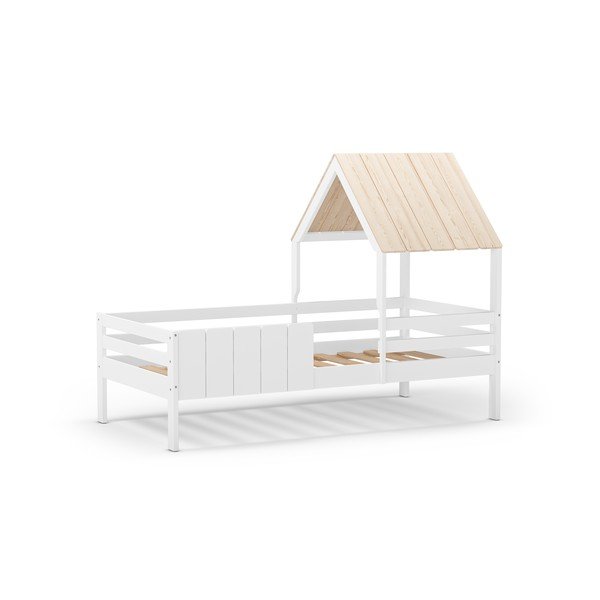 Бяло детско легло тип къща 90x190 cm Valka – Marckeric-image-2