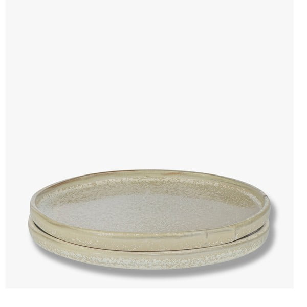 Бежови чинии в комплект от 2 бр. от камък ø 20 cm Sand Grain - Mette Ditmer Denmark