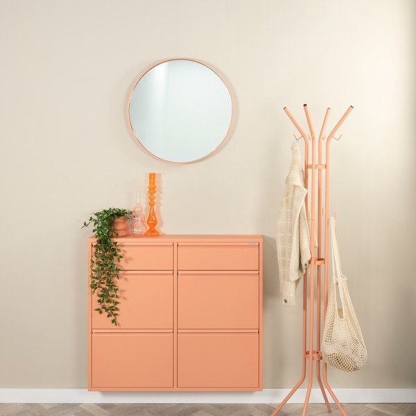 Метална накланяща се стойка за обувки в цвят сьомга 98x86x15 cm Billy – Spinder Design-image-1