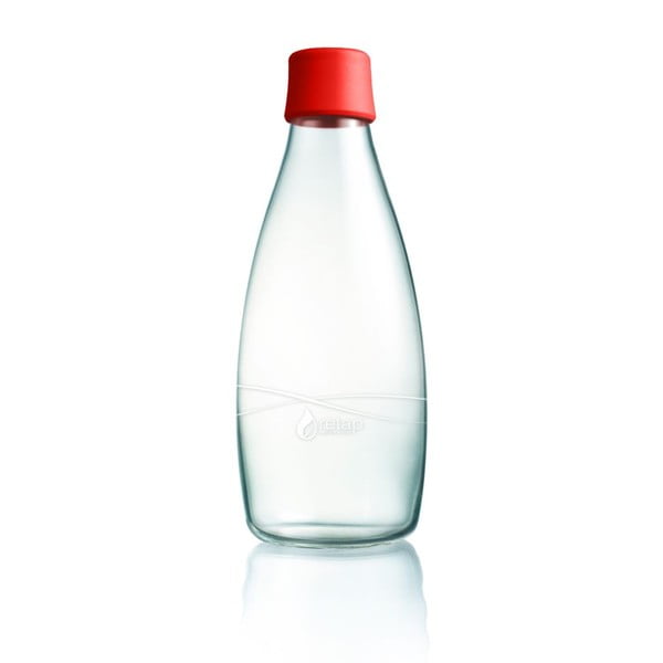 Червена стъклена бутилка , 800 ml - ReTap