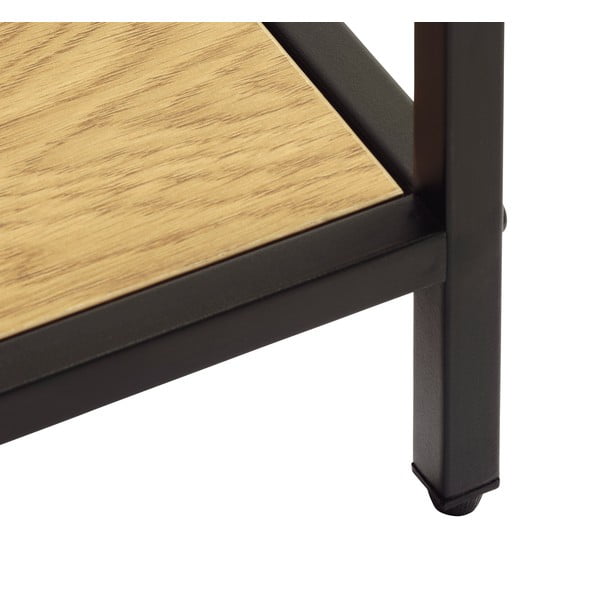 Библиотека от декор от дъб в черен и естествен цвят 80x180x35 cm Altino – Unique Furniture-image-3