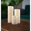 Комплект от 3 светодиодни свещи с височина 10; 15 и 20 см Wax - DecoKing