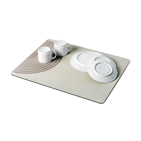 Бежова гумена тавичка за оттичане за съдовете 50x40 cm Dima – Wenko