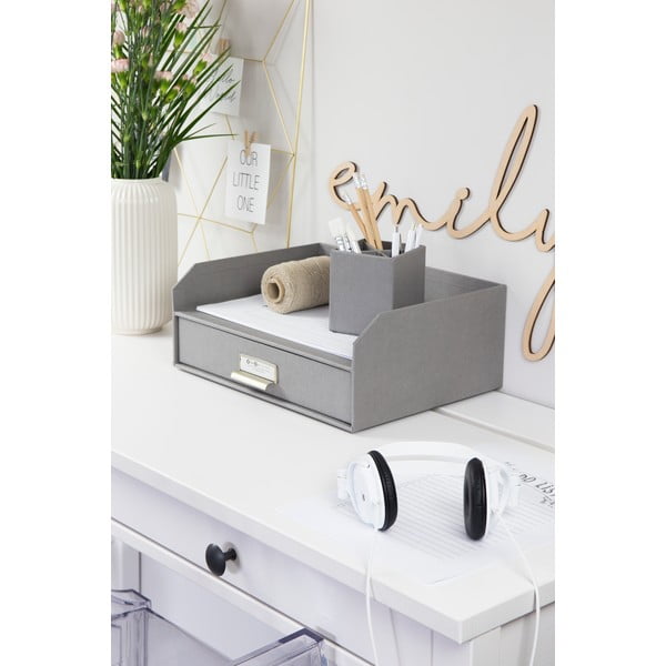 Картонен органайзер за докумнети с чекмедже Walter – Bigso Box of Sweden-image-2